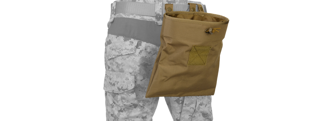 Lancer Tactical CA-341T Large Foldable Dump Pouch in Tan - Click Image to Close