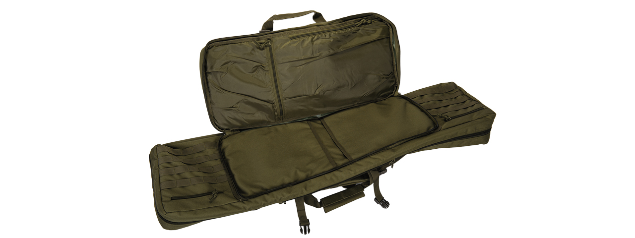 MOLLE 42" DOUBLE GUN BAG (COLOR: OD GREEN) - Click Image to Close