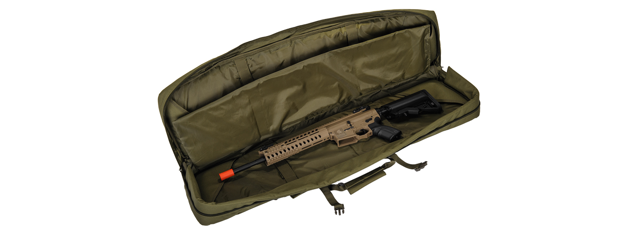 MOLLE 42" DOUBLE GUN BAG (COLOR: OD GREEN) - Click Image to Close