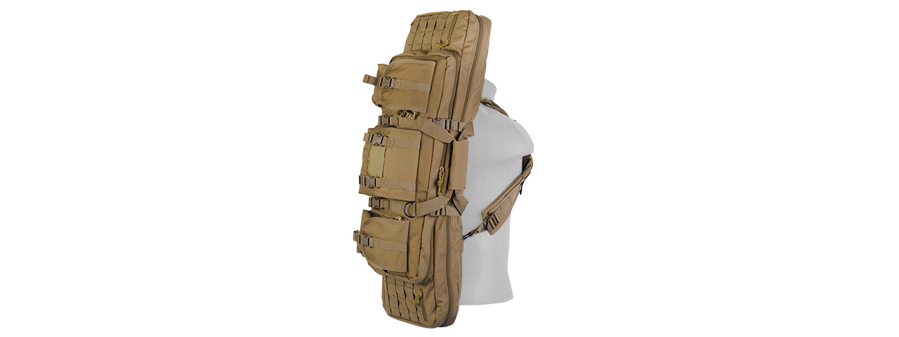 CA-345K MOLLE 36" DOUBLE GUN BAG (COLOR: COYOTE BROWN)