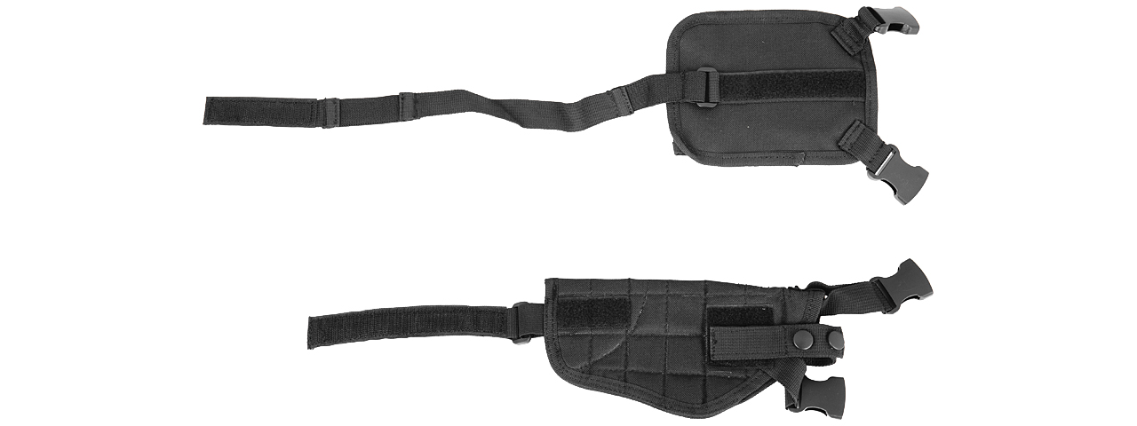 Lancer Tactical Shoulder Holster Rig with Pistol Magazine Pouches (Color: Black) - Click Image to Close