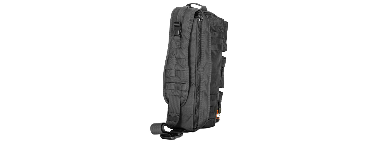 Lancer Tactical CA-351B Tactical Shoulder "Go Pack" Bag, Black - Click Image to Close