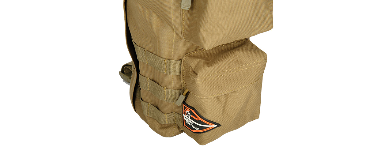 Lancer Tactical CA-351T Tactical Shoulder "Go Pack" Bag, Tan - Click Image to Close