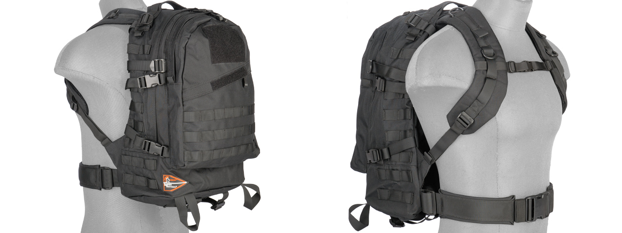 Lancer Tactical CA-352B 3-Day Assault Pack, Black - Click Image to Close