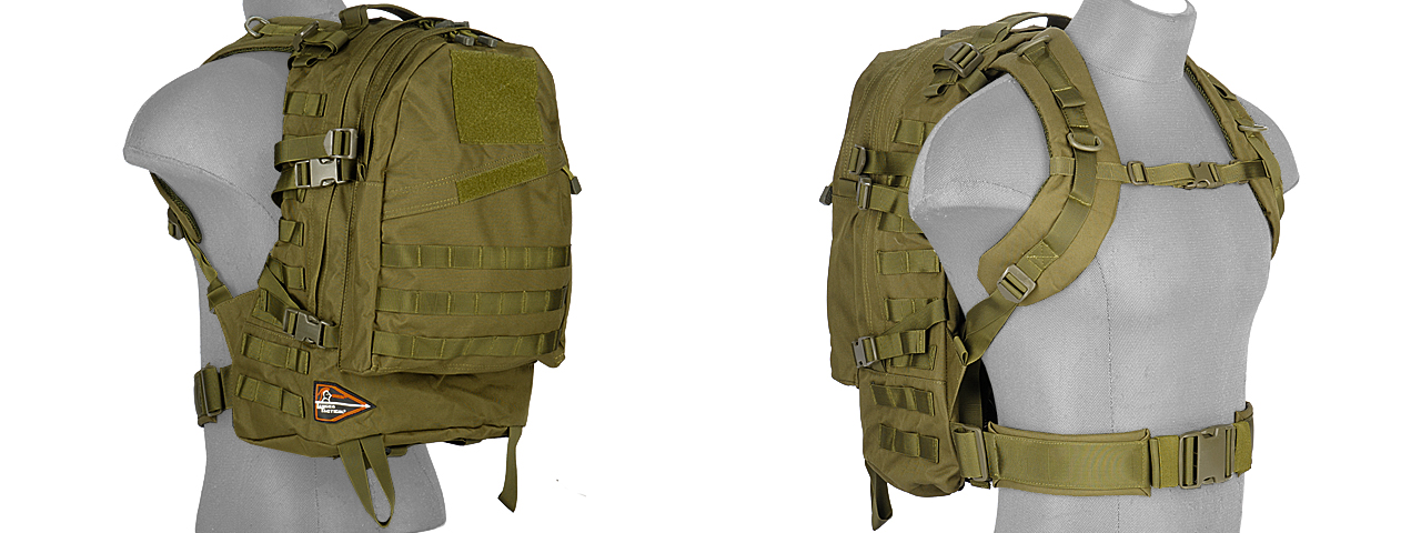 CA-352G 3-DAY ASSAULT BACKPACK (COLOR: OD GREEN) - Click Image to Close