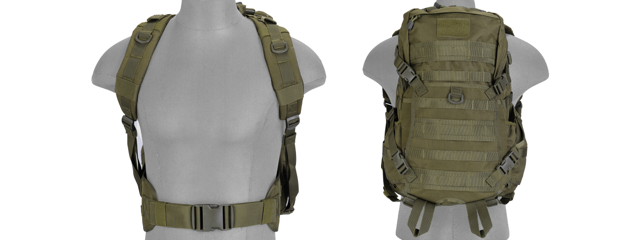 Lancer Tactical CA-353G FAST Pack EDC, OD Green - Click Image to Close