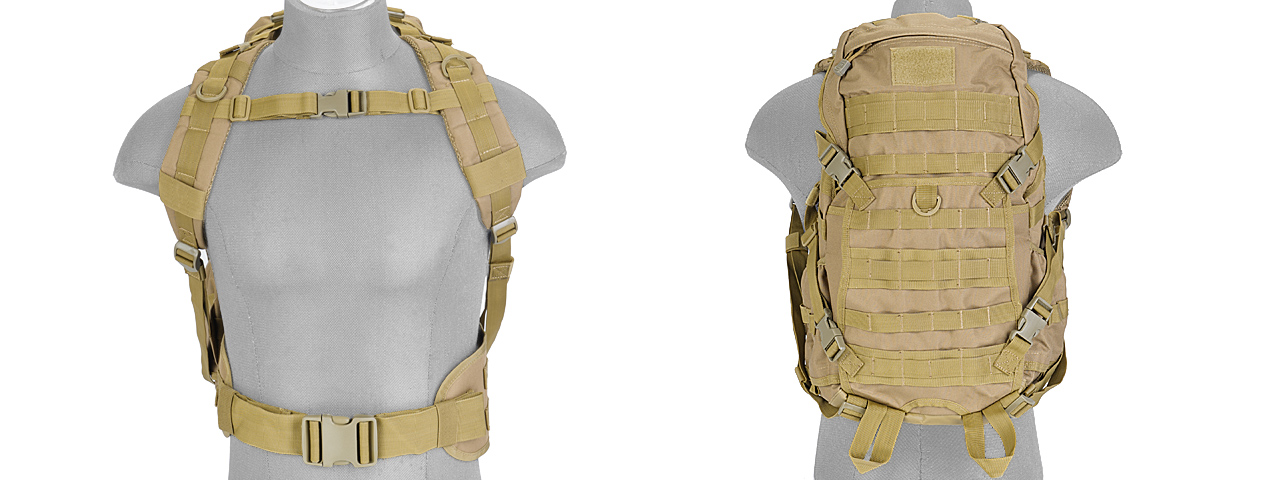 Lancer Tactical CA-353T FAST Pack EDC, Tan - Click Image to Close