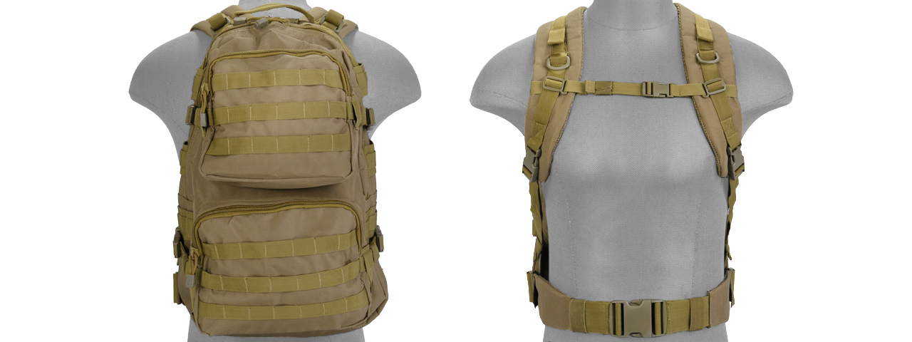 Lancer Tactical CA-355T Multi-Purpose Backpack, Dark Earth - Click Image to Close
