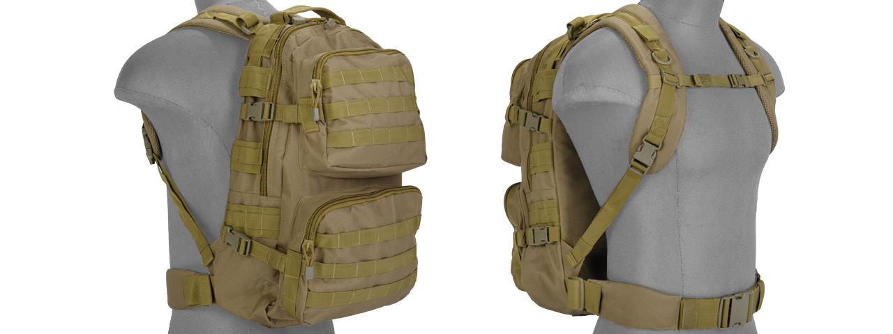 Lancer Tactical CA-355T Multi-Purpose Backpack, Dark Earth