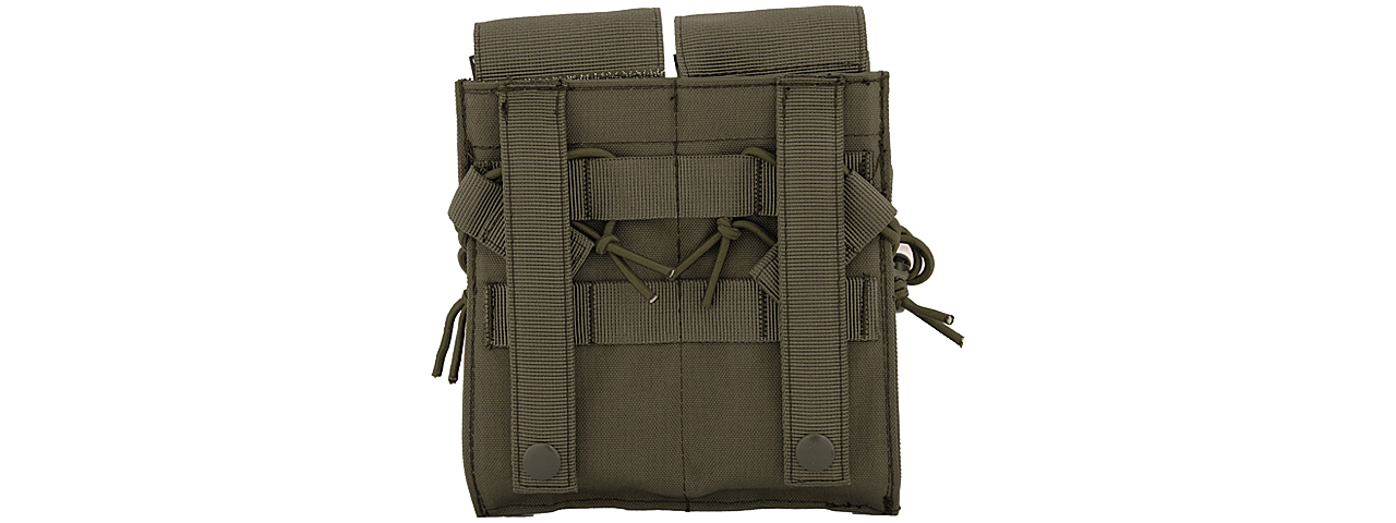 Lancer Tactical CA-358G Dual M4/M16/AK74 Magazine Pouch, OD Green - Click Image to Close
