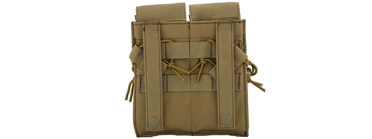Lancer Tactical CA-358T Dual M4/M16/AK74 Magazine Pouch, Dark Earth - Click Image to Close