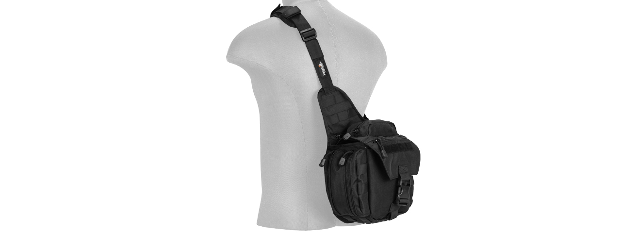 CA-366B TACTICAL MESSENGER BAG (BLACK) - Click Image to Close