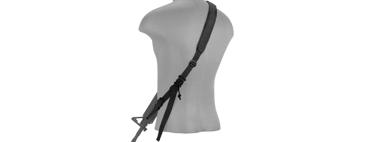 CA-367B 2 POINT PADDED RIFLE SLING (COLOR: BLACK) - Click Image to Close