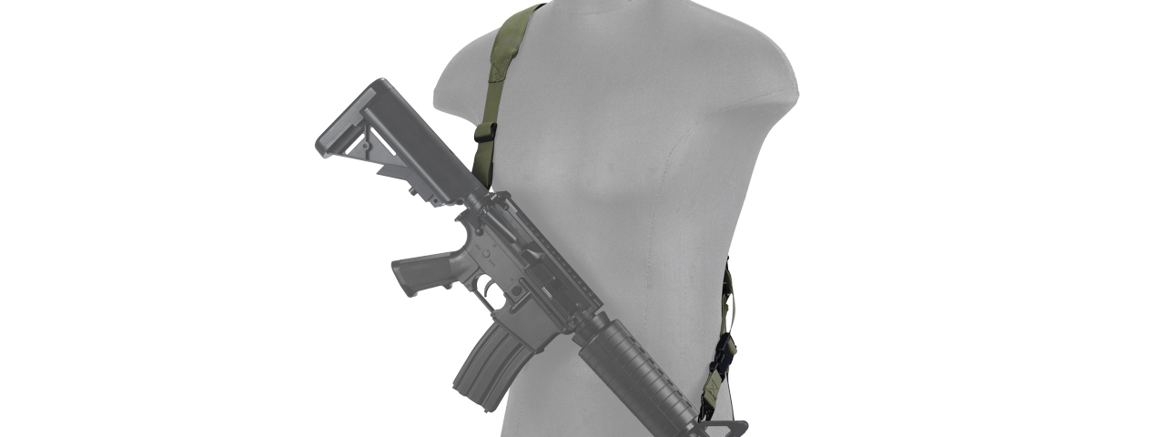 CA-367G 2 POINT PADDED RIFLE SLING (OD) - Click Image to Close