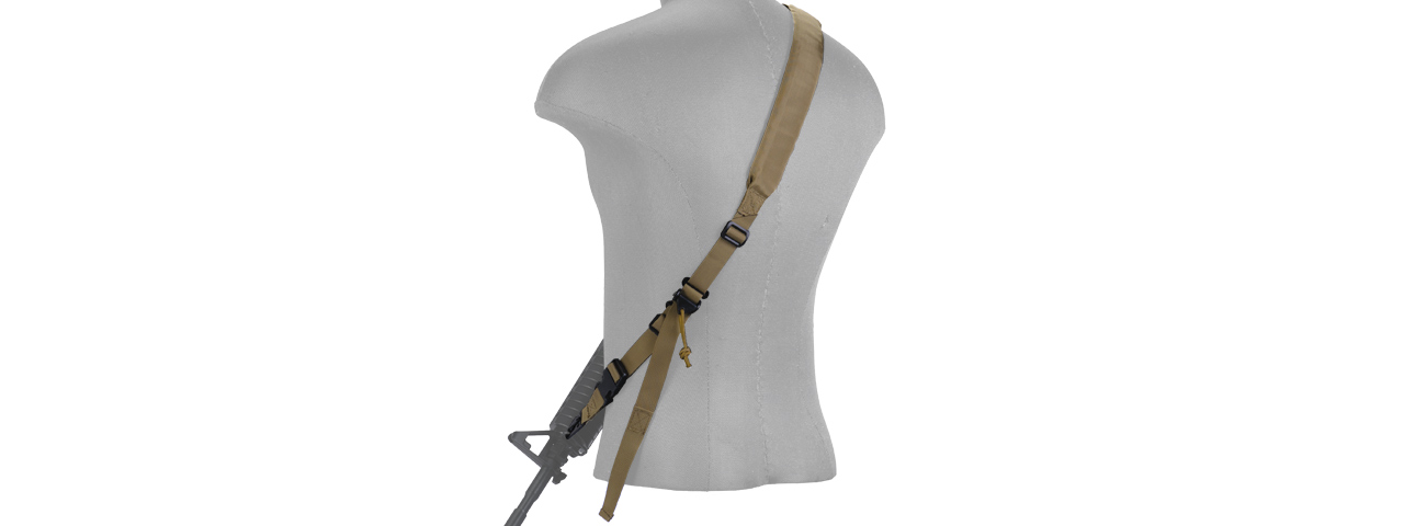 CA-367T 2 POINT PADDED RIFLE SLING (TAN) - Click Image to Close