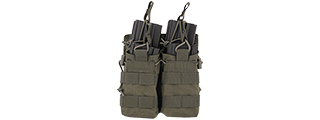 CA-378G MOLLE BUNGEE OPEN TOP QUAD MAGAZINE POUCH (OD GREEN)