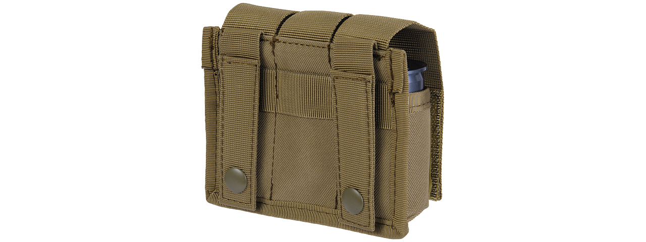 CA-382TN NYLON TRIPLE MOLLE M203 GRENADE POUCH (TAN) - Click Image to Close