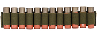 CA-383G SHOTGUN SHELLS (12) HOLDER FOR SLING OR BELT (OD GREEN)