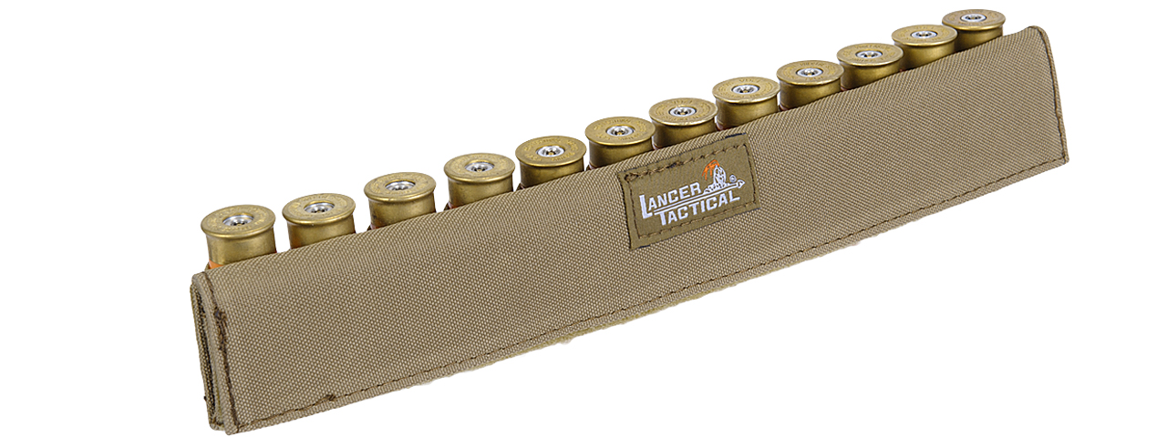 CA-383T SHOTGUN SHELLS (12) HOLDER FOR SLING OR BELT (TAN)