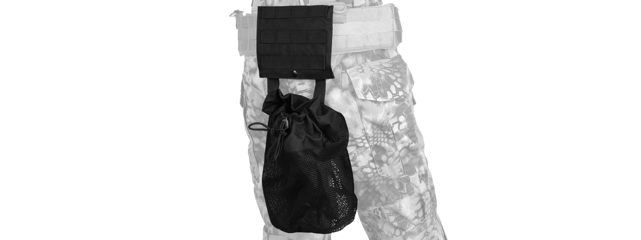 CA-389B MOLLE PLATFORM FOLD-AWAY NETTING DUMP POUCH (BLACK)