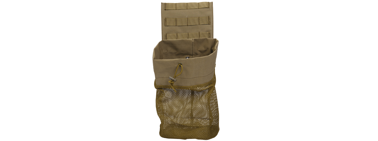 CA-389T MOLLE PLATFORM FOLD-AWAY NETTING DUMP POUCH (TAN) - Click Image to Close
