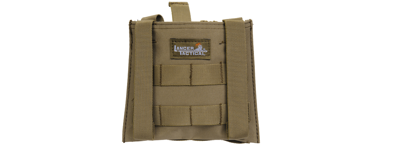 CA-389T MOLLE PLATFORM FOLD-AWAY NETTING DUMP POUCH (TAN) - Click Image to Close