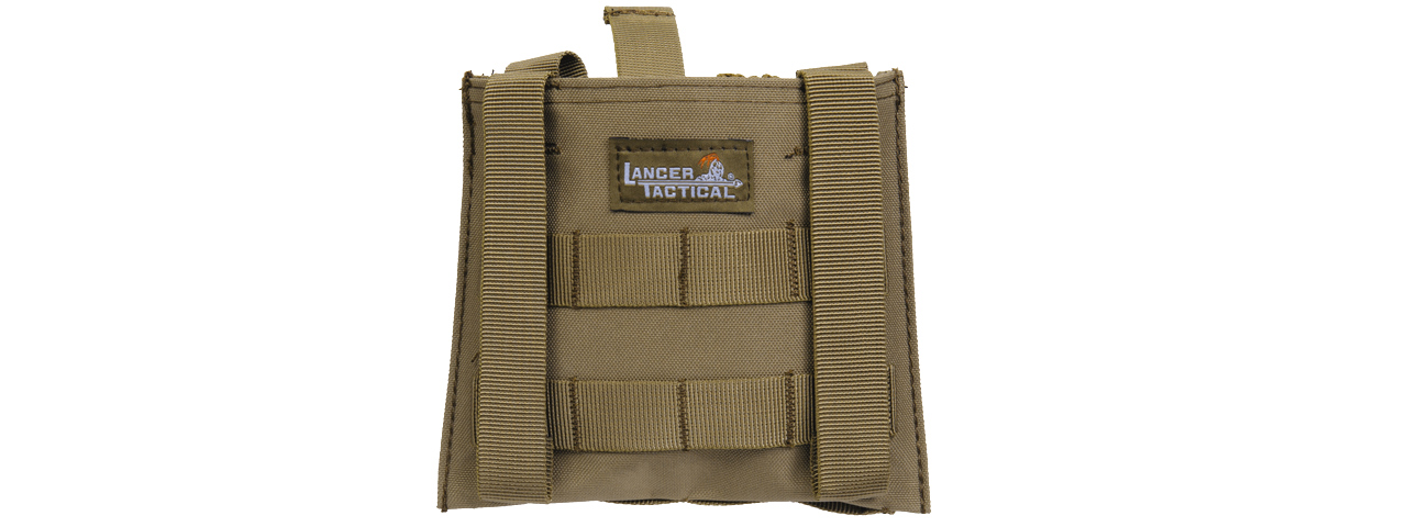 CA-389T MOLLE PLATFORM FOLD-AWAY NETTING DUMP POUCH (TAN)