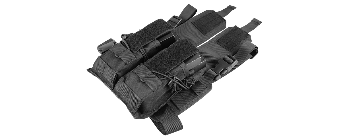 CA-390B 2 x 2 MAGAZINE POUCH LEG RIG (COLOR: BLACK)