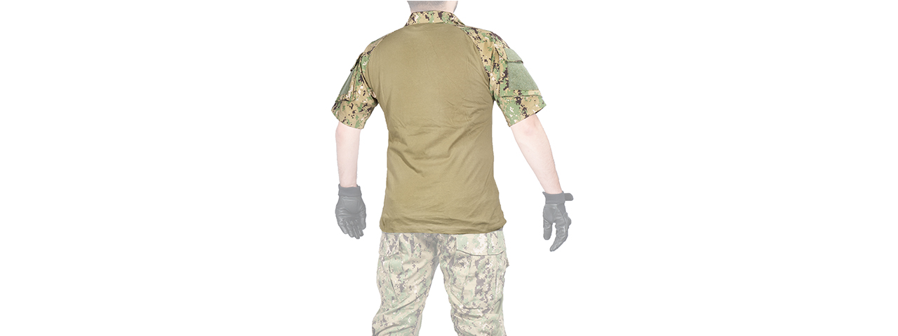 CA-394LG1 COMBAT UNIFORM SHIRT SHORT SLEEVE (COLOR: JUNGLE DIGITAL) SIZE: LARGE