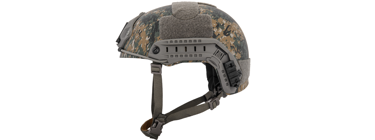 Lancer Tactical Airsoft Ballistic MH Type Helmet (Color: Digital Woodland) - Click Image to Close