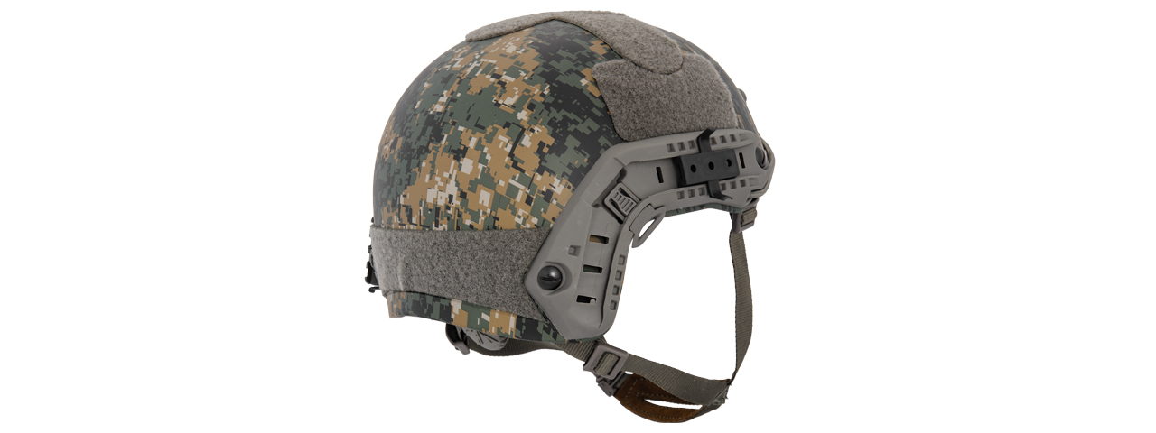 Lancer Tactical Airsoft Ballistic MH Type Helmet (Color: Digital Woodland) - Click Image to Close