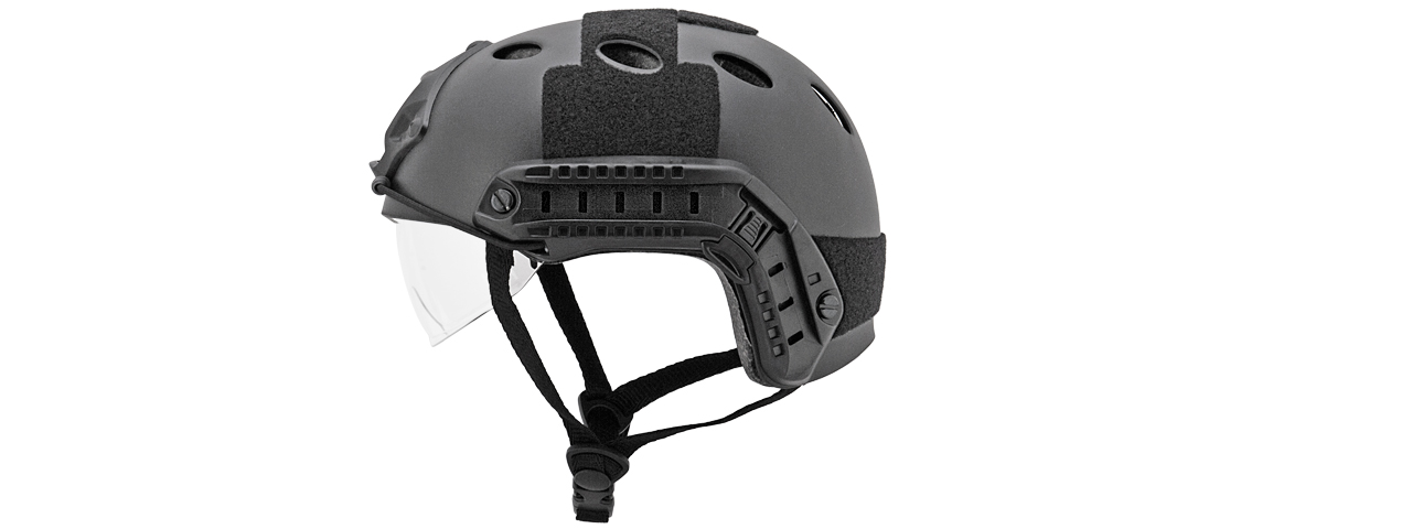 CA-740B HELMET PJ TYPE "BASIC VERSION w/VISOR" (COLOR: BLACK) SIZE: MEDIUM