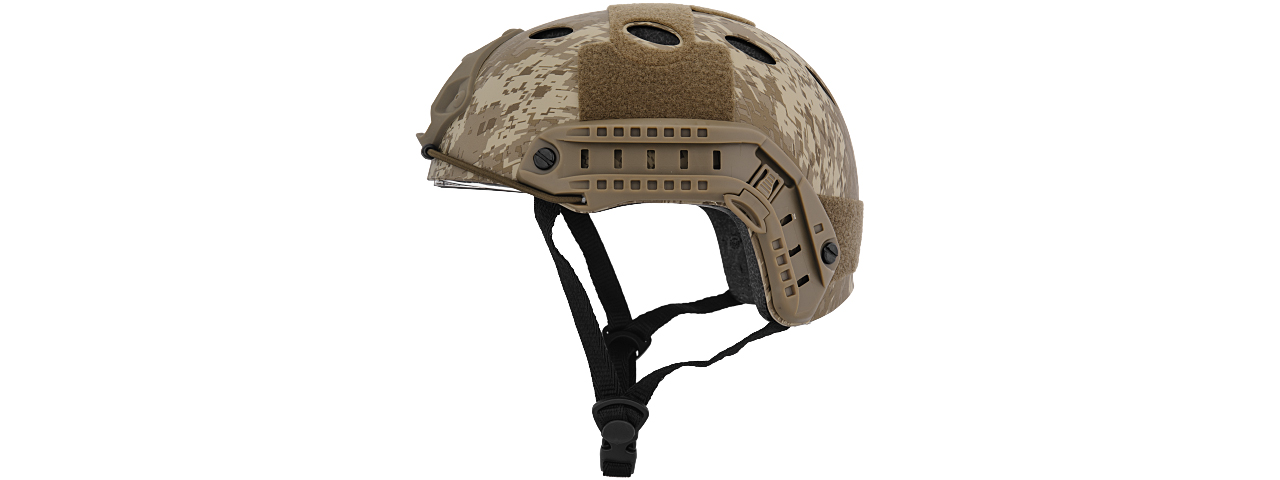 Lancer Tactical CA-740D HELMET w/ Retractable Visor in Desert Digital (Basic Version)