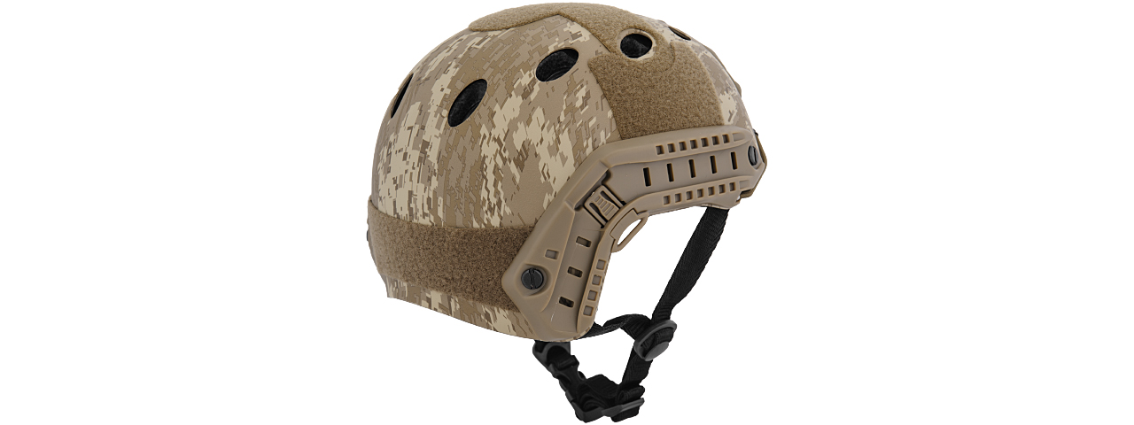 Lancer Tactical CA-740D HELMET w/ Retractable Visor in Desert Digital (Basic Version)