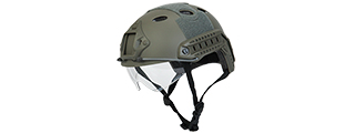 CA-740G HELMET PJ TYPE "BASIC VERSION w/VISOR" (COLOR: FOLIAGE GREEN) SIZE: MEDIUM