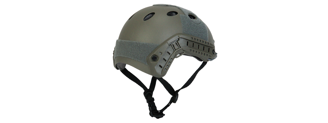 CA-740G HELMET PJ TYPE "BASIC VERSION w/VISOR" (COLOR: FOLIAGE GREEN) SIZE: MEDIUM - Click Image to Close