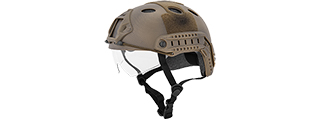 CA-740N FAST PJ TYPE TACTICAL GEAR HELMET W/VISOR (CUSTOM DE)