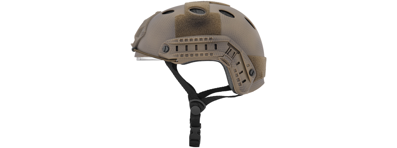 CA-740N FAST PJ TYPE TACTICAL GEAR HELMET W/VISOR (CUSTOM DE) - Click Image to Close