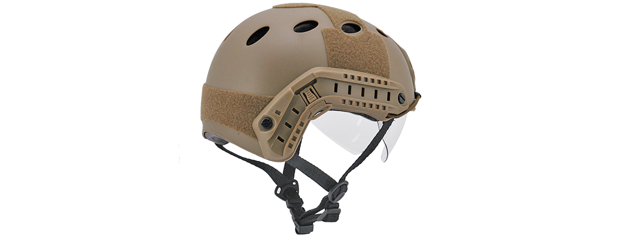 CA-740T HELMET PJ TYPE "BASIC VERSION w/VISOR" (COLOR: DARK EARTH) SIZE: MEDIUM