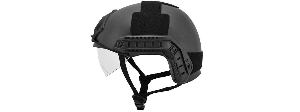 CA-741B HELMET BALLISTIC TYPE "BASIC VERSION w/VISOR" (COLOR: BLACK) SIZE: MEDIUM - Click Image to Close