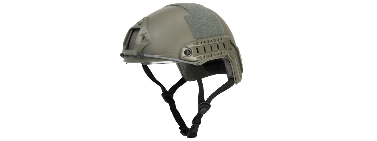 CA-741G HELMET BALLISTIC TYPE "BASIC VERSION w/VISOR" (COLOR: FOLIAGE GREEN) SIZE: MEDIUM - Click Image to Close