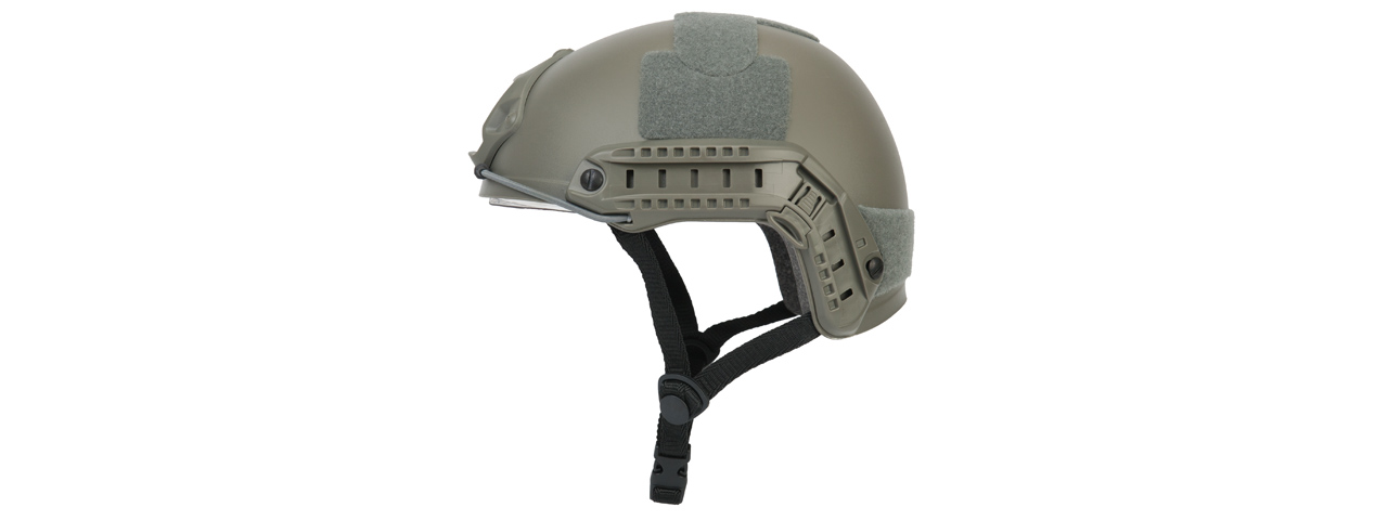 CA-741G HELMET BALLISTIC TYPE "BASIC VERSION w/VISOR" (COLOR: FOLIAGE GREEN) SIZE: MEDIUM