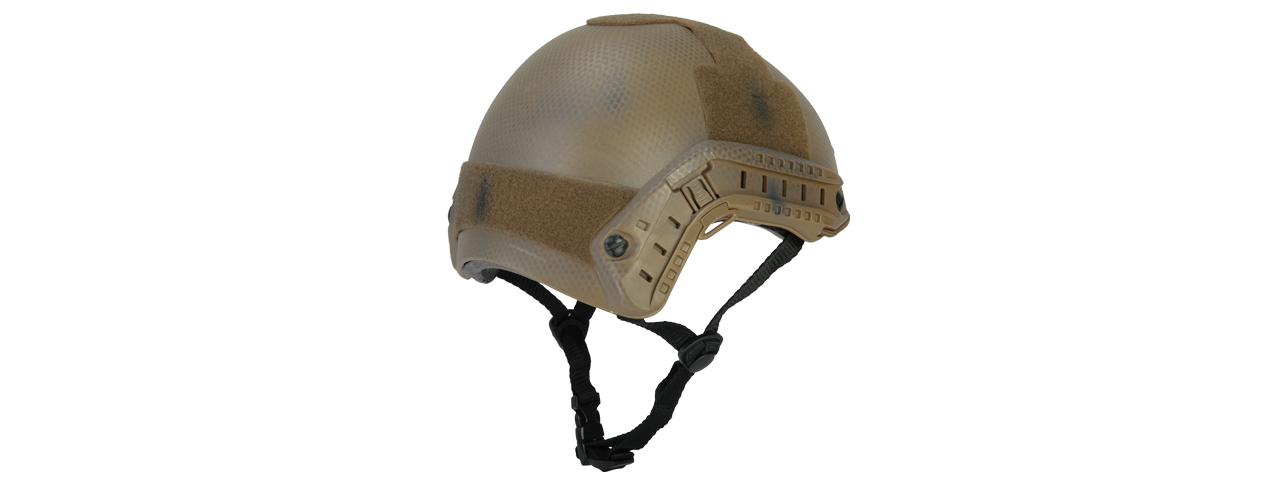 Lancer Tactical CA-741N Ballistic Helmet w/ Retractable Visor (Basic Version) in Custom Dark Earth - Click Image to Close