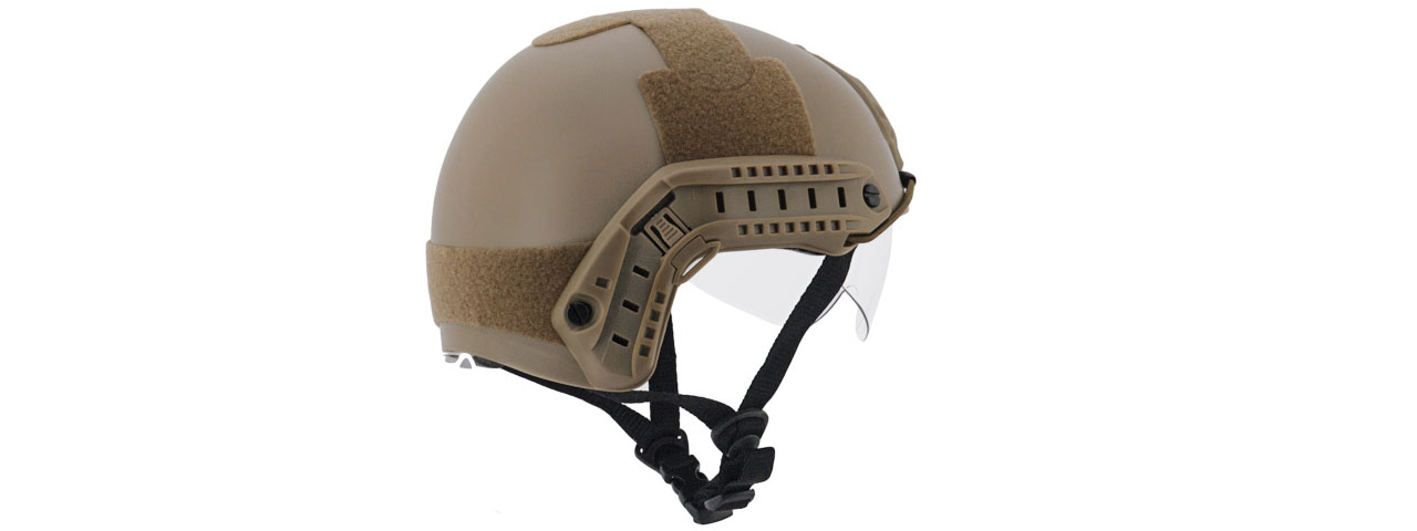 CA-741T HELMET BALLISTIC TYPE "BASIC VERSION w/VISOR" (COLOR: DARK EARTH) SIZE: MEDIUM