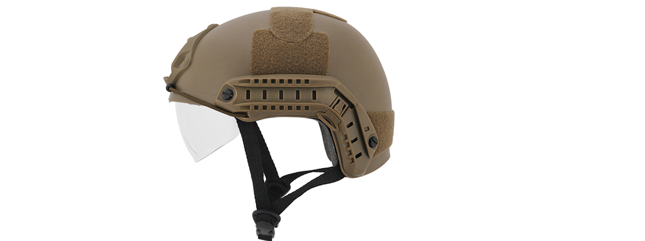 CA-741T HELMET BALLISTIC TYPE "BASIC VERSION w/VISOR" (COLOR: DARK EARTH) SIZE: MEDIUM