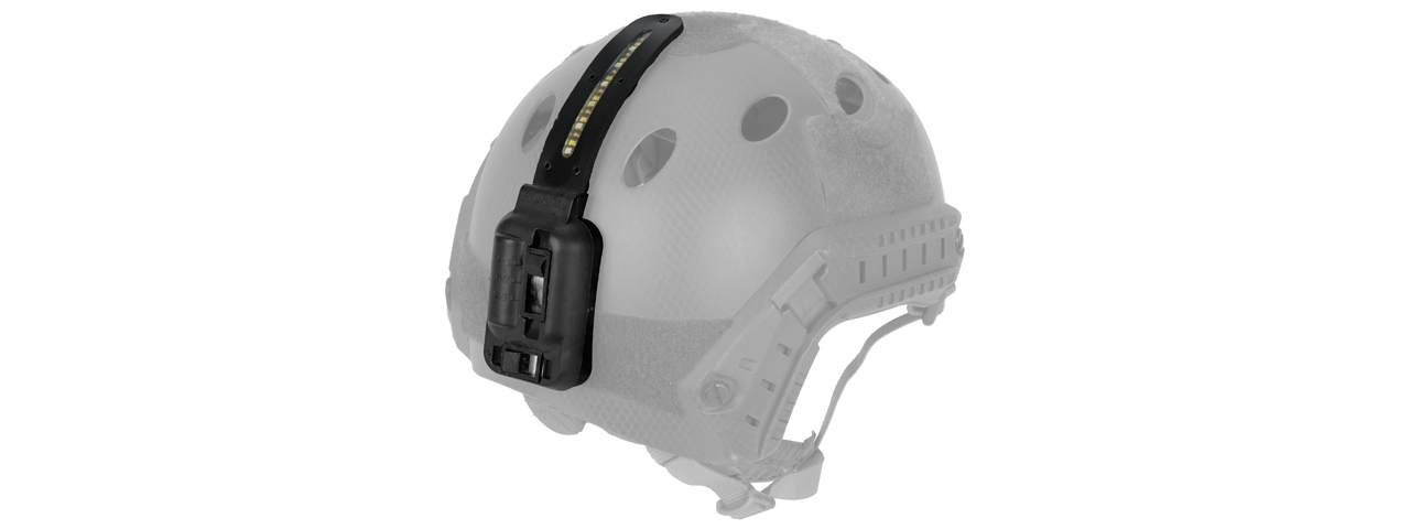 Lancer Tactical CA-752B 3-Function LED Helmet Light, Black - Click Image to Close