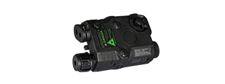 PEQ-15 BATTERY CASE + GREEN LASER (COLOR: BLACK)