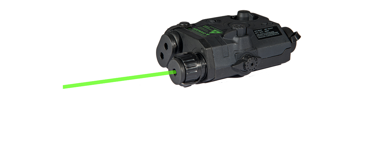 PEQ-15 LA-5 BATTERY CASE + GREEN LASER (COLOR: BLACK)