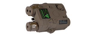 PEQ-15 LA-5 BATTERY CASE + GREEN LASER (COLOR: DARK EARTH)