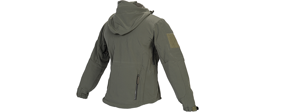 CA-781GM SOFT SHELL JACKET w/ HOOD (SAGE), SIZE: MD - Click Image to Close